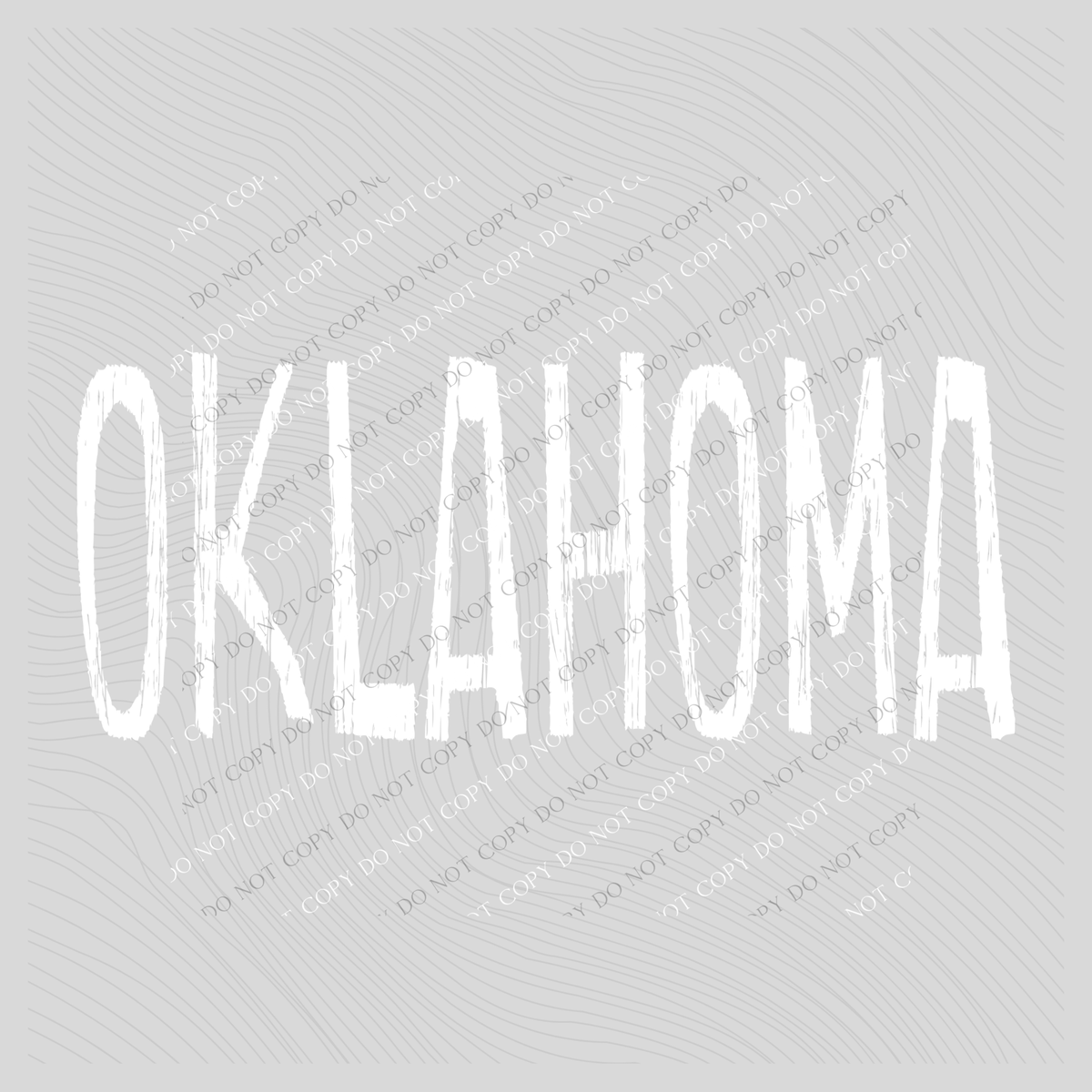 Oklahoma Rough in White Digital Design, PNG