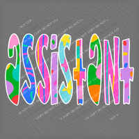 Assistant Color Pop Doodle Digital Design, PNG