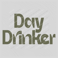 Day Drinker in Olive Digital Design, PNG