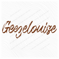 Geezelouise Western Script in Brown Digital Design, PNG