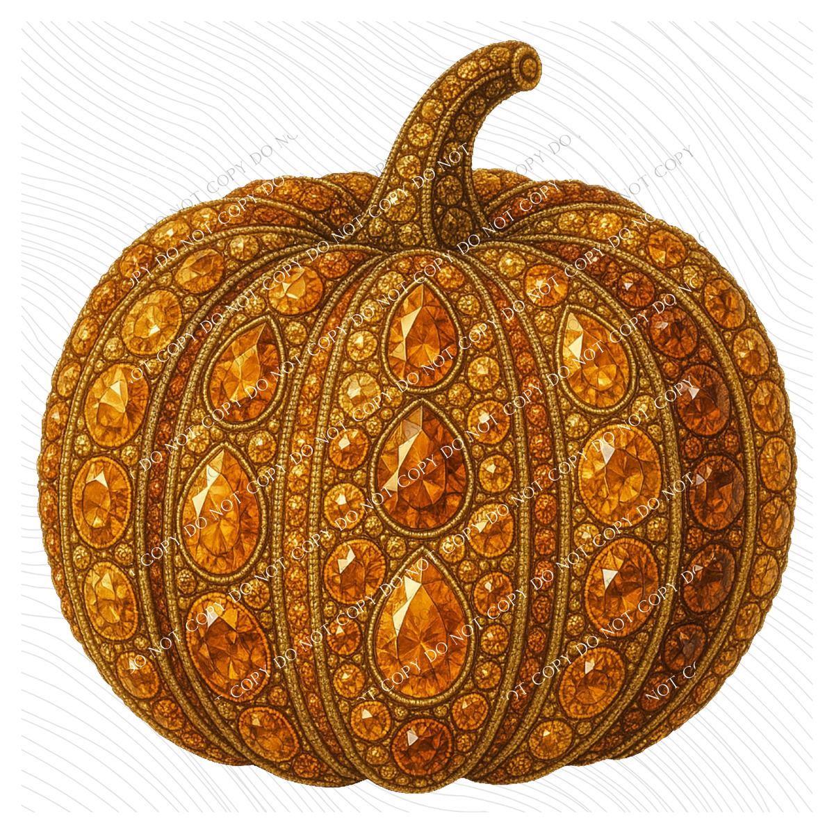 Pumpkin Rhinestone 3D Digital Download, PNG