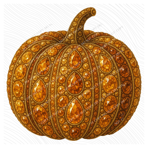 Pumpkin Rhinestone 3D Digital Download, PNG