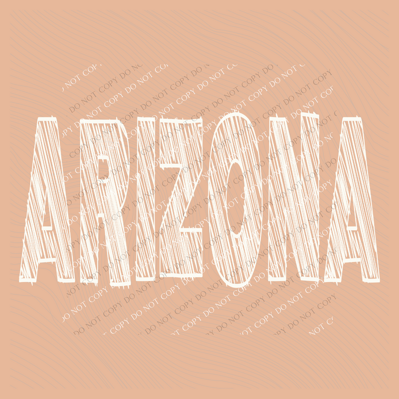 Arizona Scribble in Cream White Digital Design, PNG