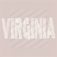 Virginia Scribble in Cream White Digital Design, PNG