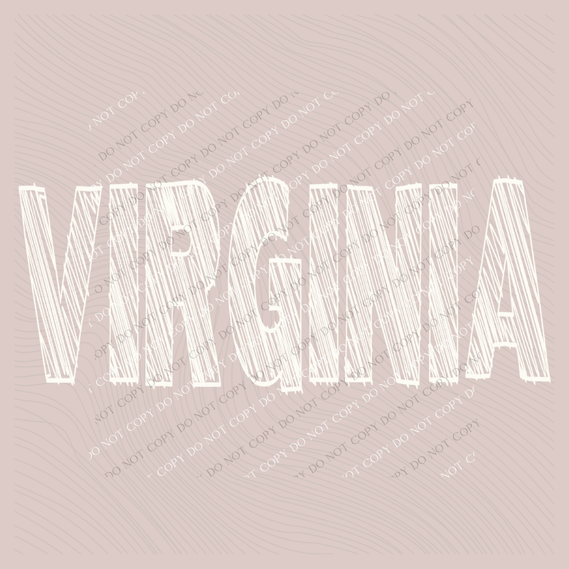 Virginia Scribble in Cream White Digital Design, PNG