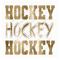 Hockey Varsity Polka Dot Texture Foil Gold Digital Design, PNG