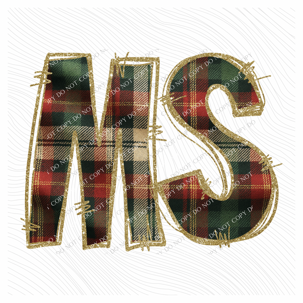 Mississippi Glitter & Plaid Digital Download, PNG