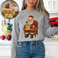 Santa List Faux Tinsel Christmas Digital Download, PNG