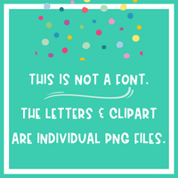 Color Pop Doodle Alphabet Set | PNG Alphabet Letters Only