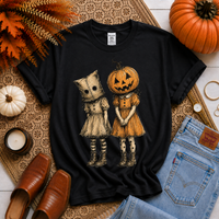 Creepy Halloween Girls Sketch Digital Design, PNG
