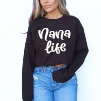 Nana Life Script in Off-white Digital Design, PNG