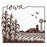 States Nature Scenery Silhouette (includes both brown & cream with purchase) Digital Design, PNG