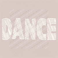 Dance Scribble in Cream White Digital Design, PNG