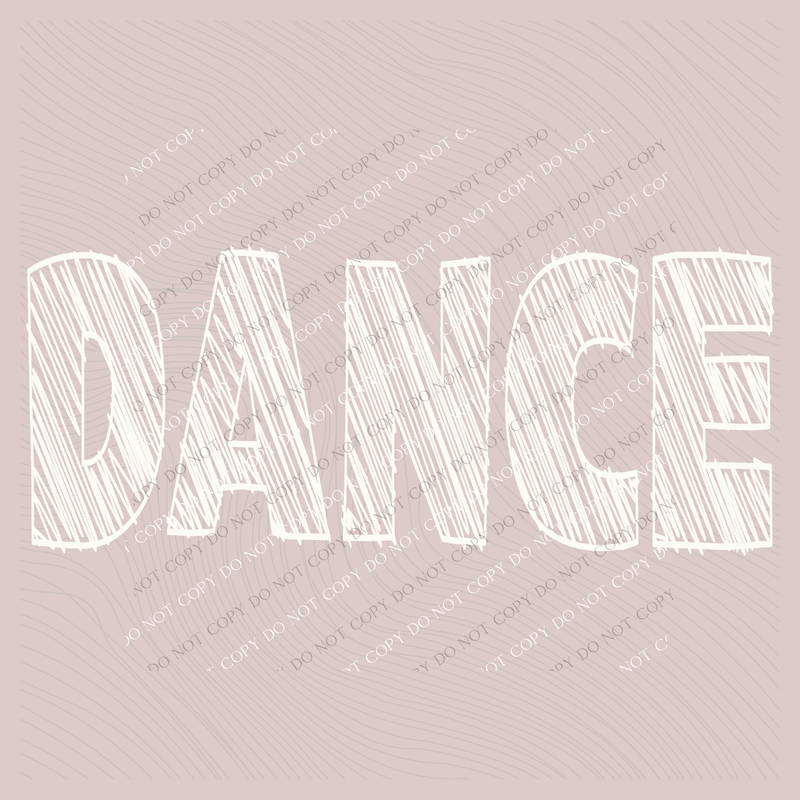 Dance Scribble in Cream White Digital Design, PNG