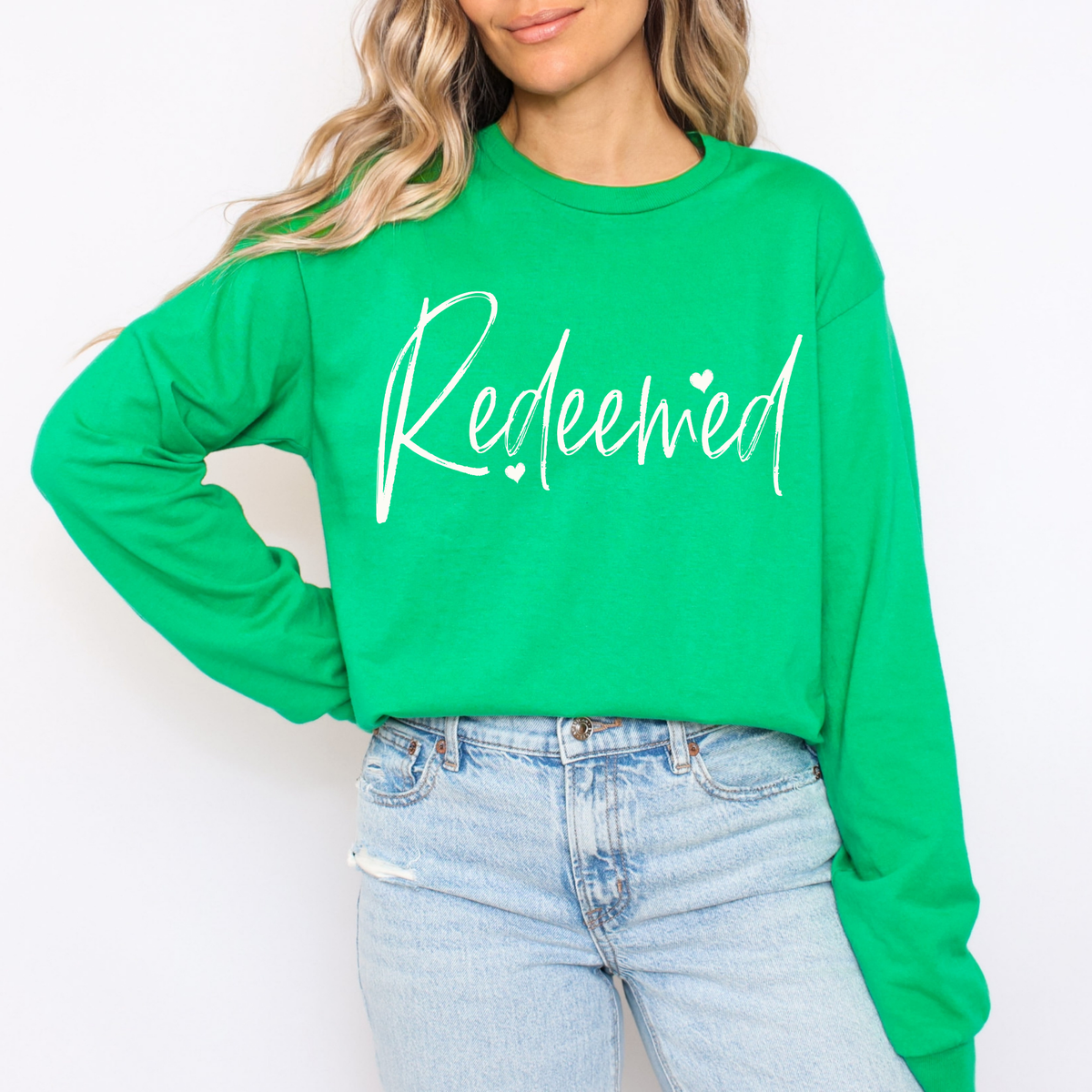 Redeemed Sketched Script Hearts in Off-white Digital Design, PNG