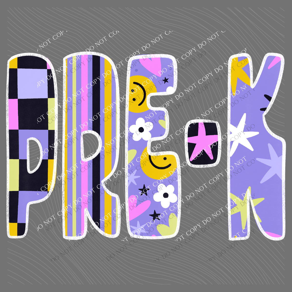 Pre-K Happy Days Doodle Back to School Digital Design, PNG