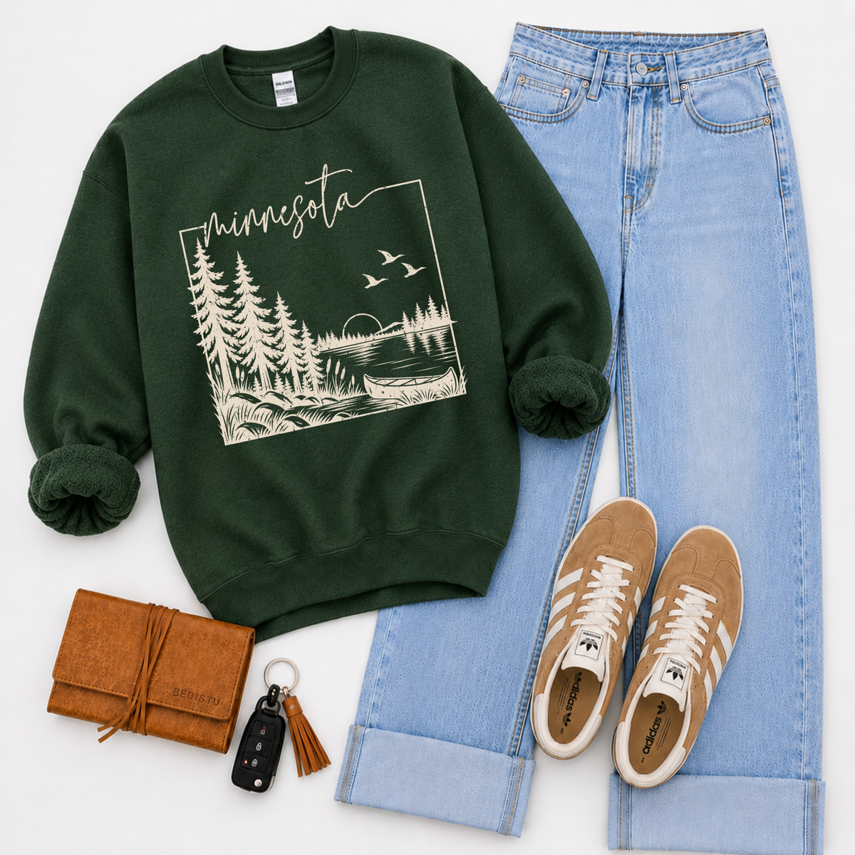 States Nature Scenery Silhouette (includes both brown & cream with purchase) Digital Design, PNG