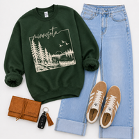 States Nature Scenery Silhouette (includes both brown & cream with purchase) Digital Design, PNG