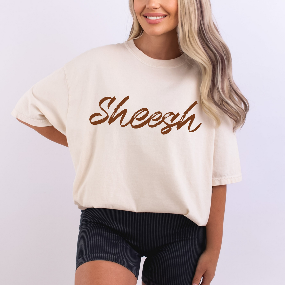 Sheesh Western Script in Brown Digital Design, PNG