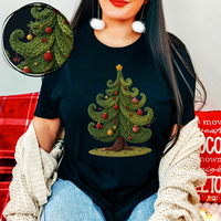 Christmas Tree Knitted Digital Download, PNG