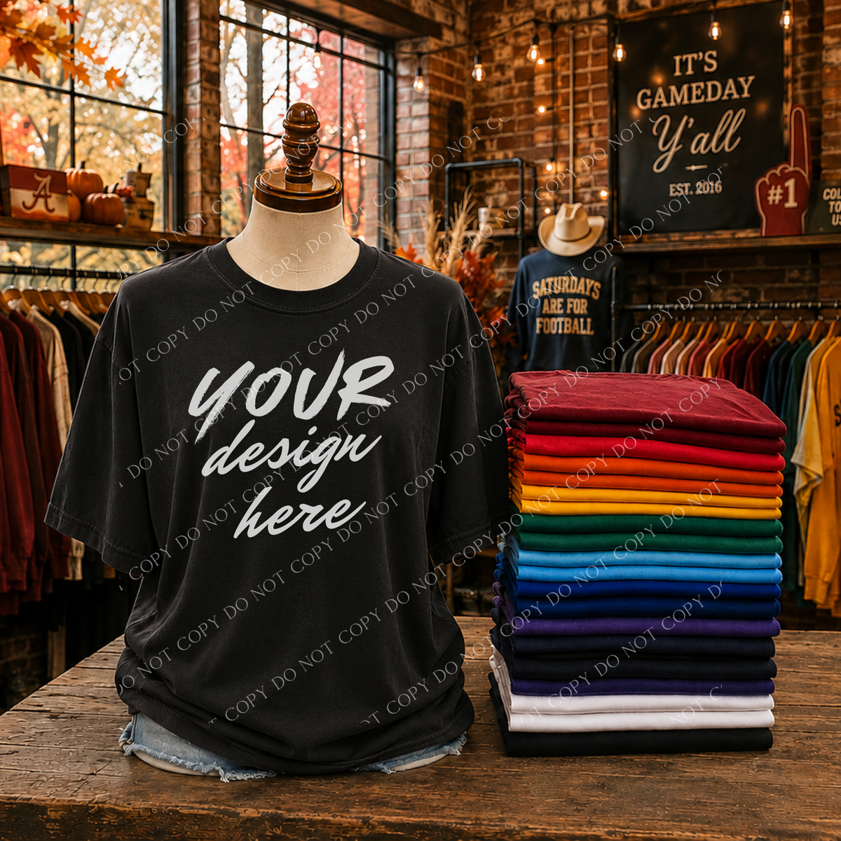 Game Day Blank Mockup, Comfort Colors Black