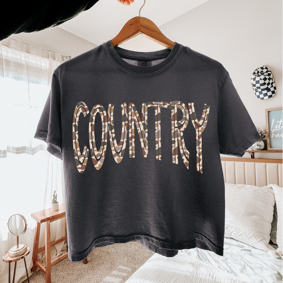 Country Camo Lines Curved Digital Design, PNG
