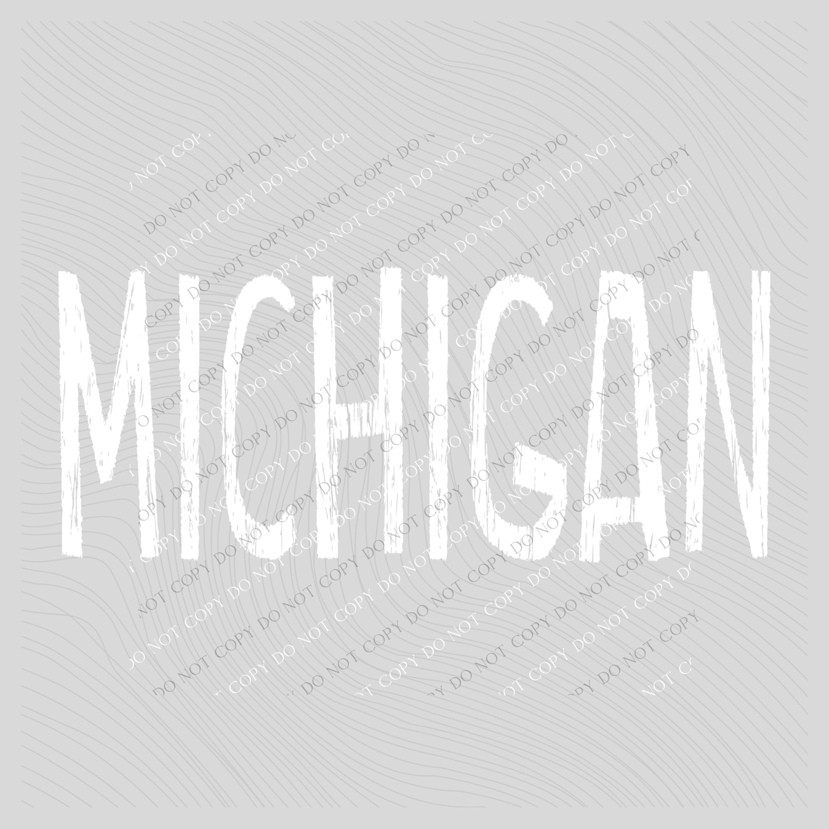 Michigan Rough in White Digital Design, PNG