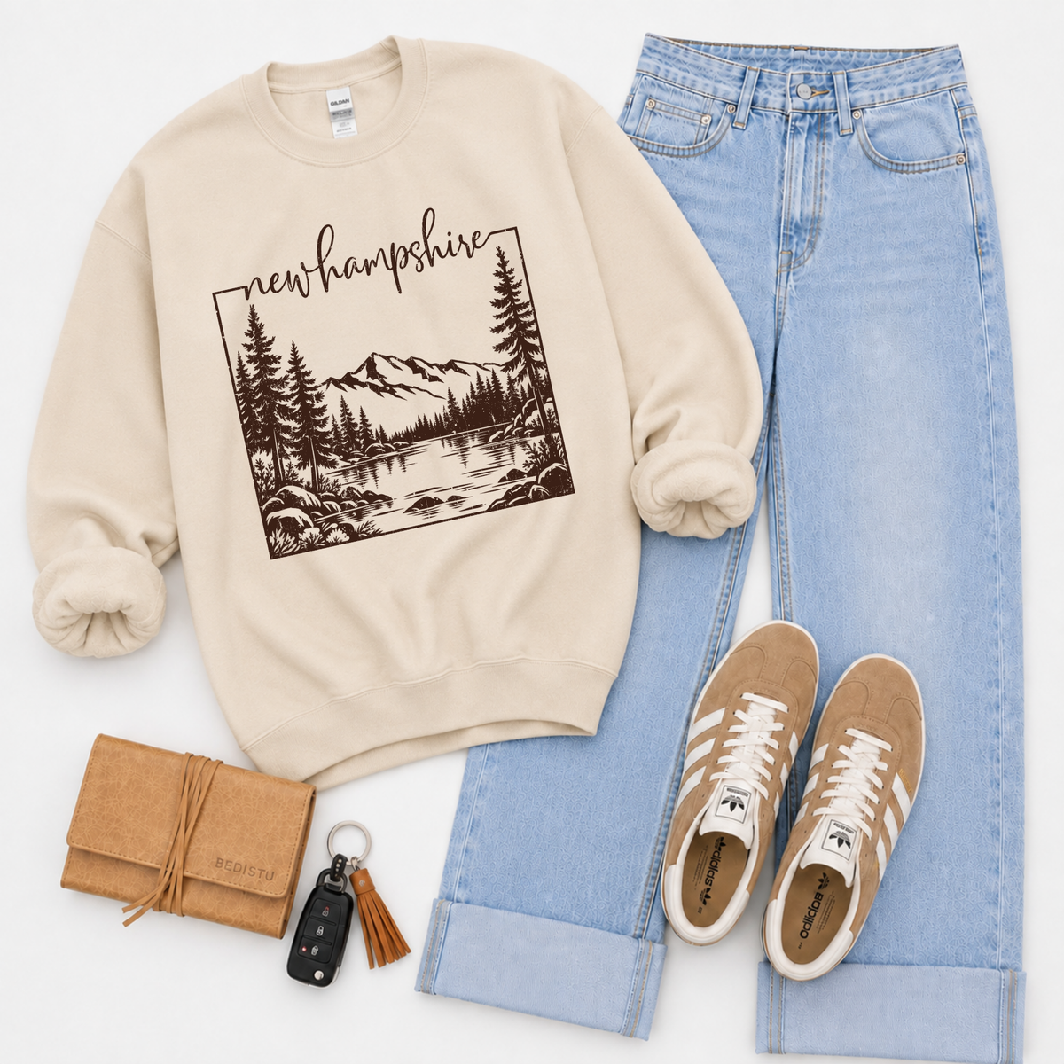 States Nature Scenery Silhouette (includes both brown & cream with purchase) Digital Design, PNG