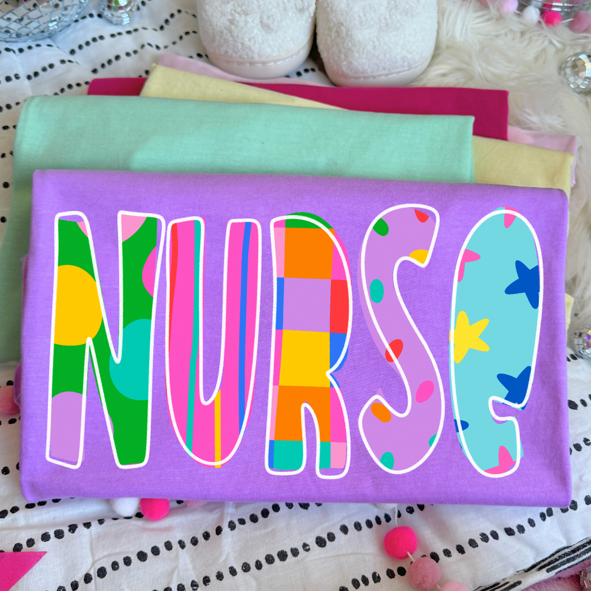 Nurse Color Pop Doodle Digital Design, PNG