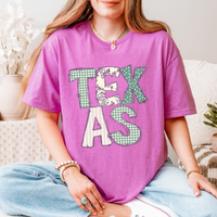 Texas Floral & Glitter Doodle Digital Design, PNG