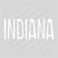 Indiana Rough in White Digital Design, PNG