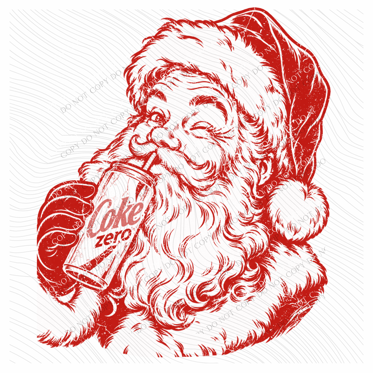 Coke Zero Santa Digital Design, PNG