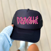 Dagnabbit 3D Sassy Script Bright Pink & Green Digital Design, PNG