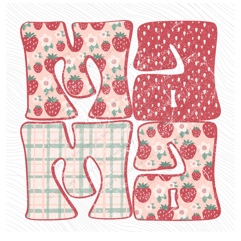 Mama Groovy Strawberry Patch Distressed Digital Design, PNG
