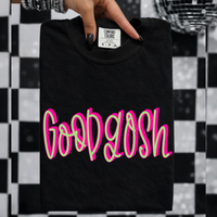 Goodgosh 3D Sassy Script Bright Pink & Green Digital Design, PNG