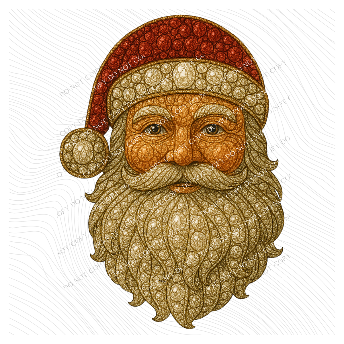 Santa Rhinestone 3D Digital Download, PNG