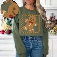 Gingerbread 3D Leopard Square Chenille Patch Style Digital Download, PNG