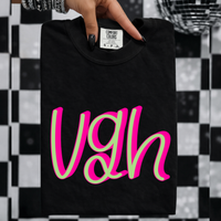UGH 3D Sassy Script Bright Pink & Green Digital Design, PNG
