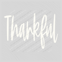 Thankful Weather Script in Creamy White Digital Download, PNG