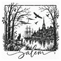 Salem Silhouette Digital Design, PNG