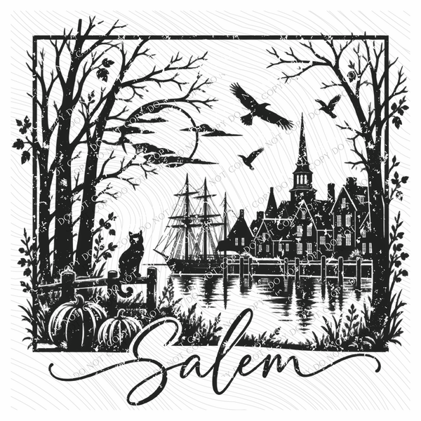 Salem Silhouette Digital Design, PNG