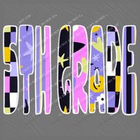 5th Grade Happy Days Doodle Back to School Digital Design, PNG