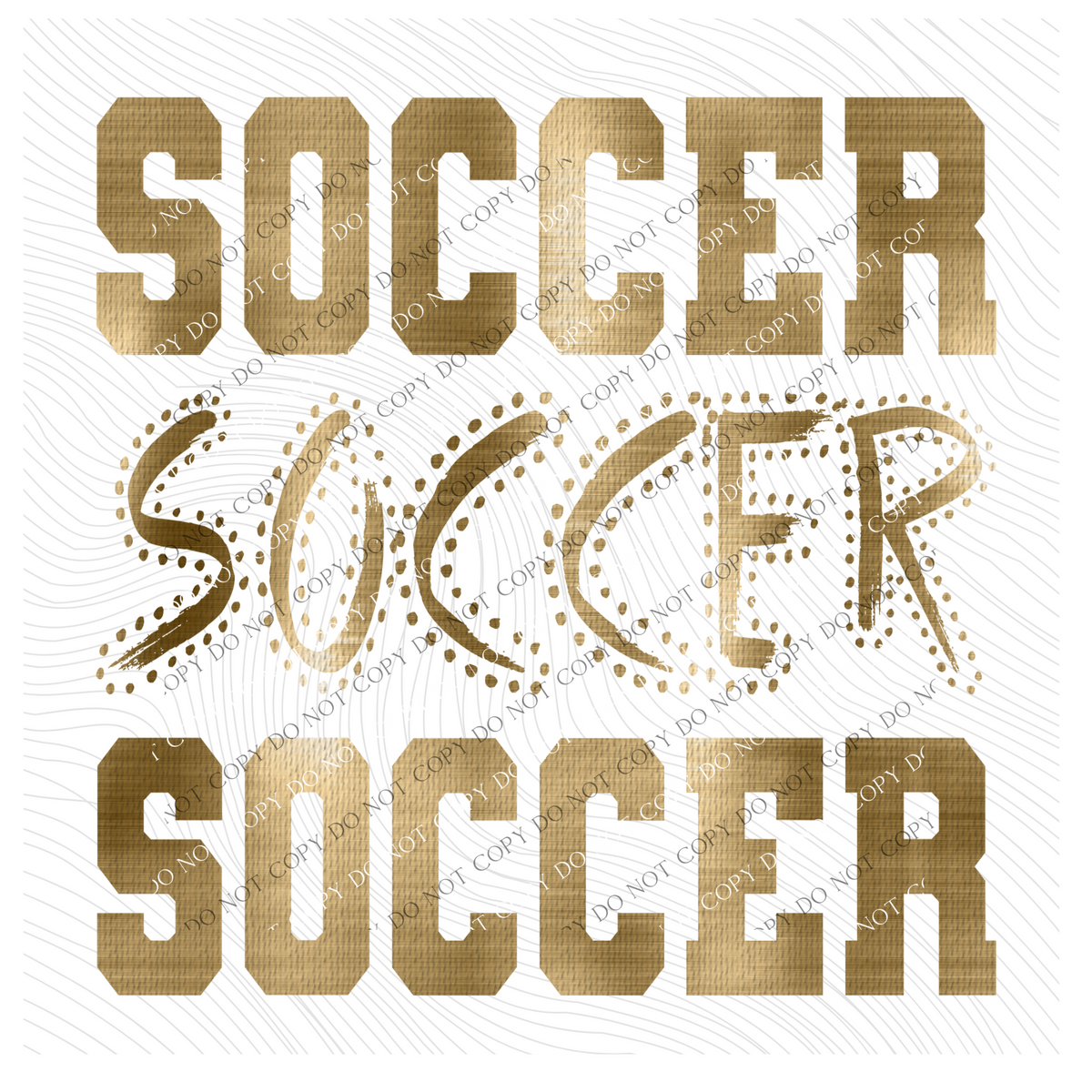 Soccer Varsity Polka Dot Texture Foil Gold Digital Design, PNG