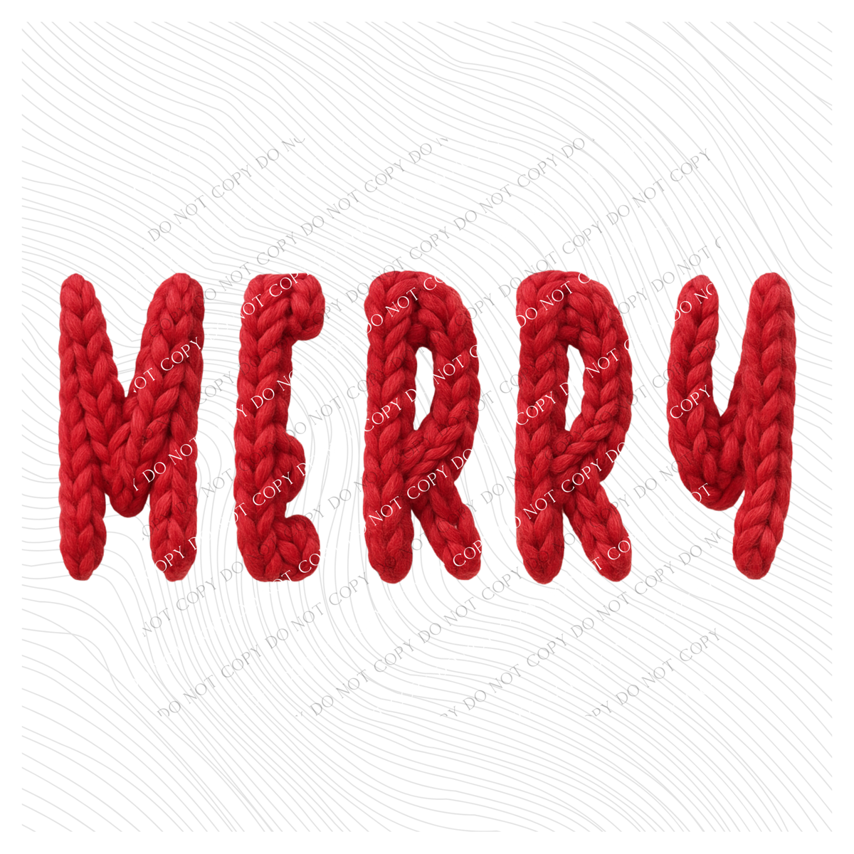 Merry Yarn Knit Style Digital Download, PNG