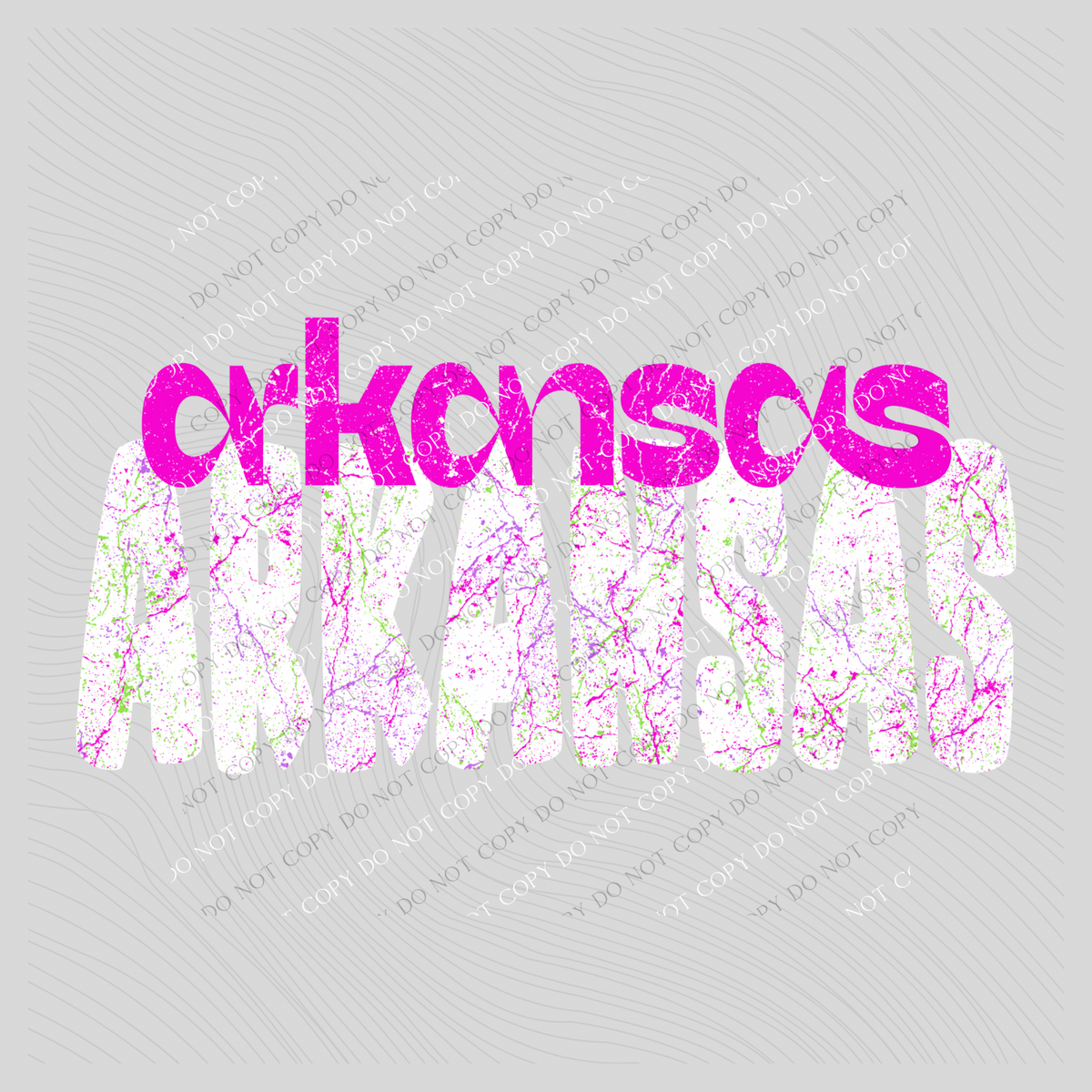 Arkansas Crackle in Neons & White Digital Design, PNG