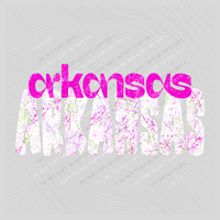 Arkansas Crackle in Neons & White Digital Design, PNG