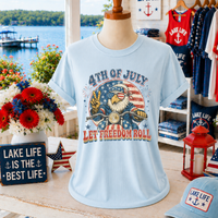 Let Freedom Roll Retro Vintage Distressed Patriotic Digital Design, PNG