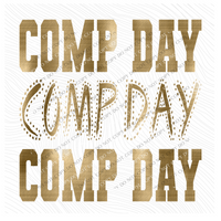 Comp Day Varsity Polka Dot Texture Foil Gold Digital Design, PNG