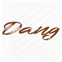 Dang Western Script in Brown Digital Design, PNG