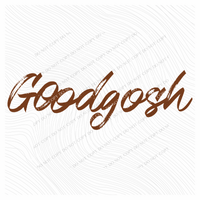 Goodgosh Western Script in Brown Digital Design, PNG